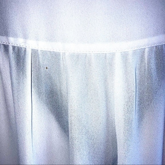 Torrid White w Black Trim Lace Up Neck Chiffon Sleeveless Tank Size 3 - Picture 7 of 8